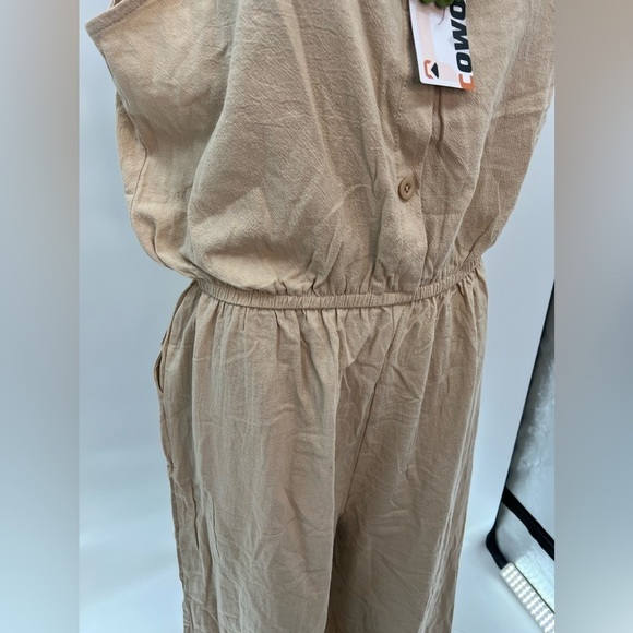 Cowoka Women's Medium Khaki Jumpsuit NWT - Picture 4 of 5